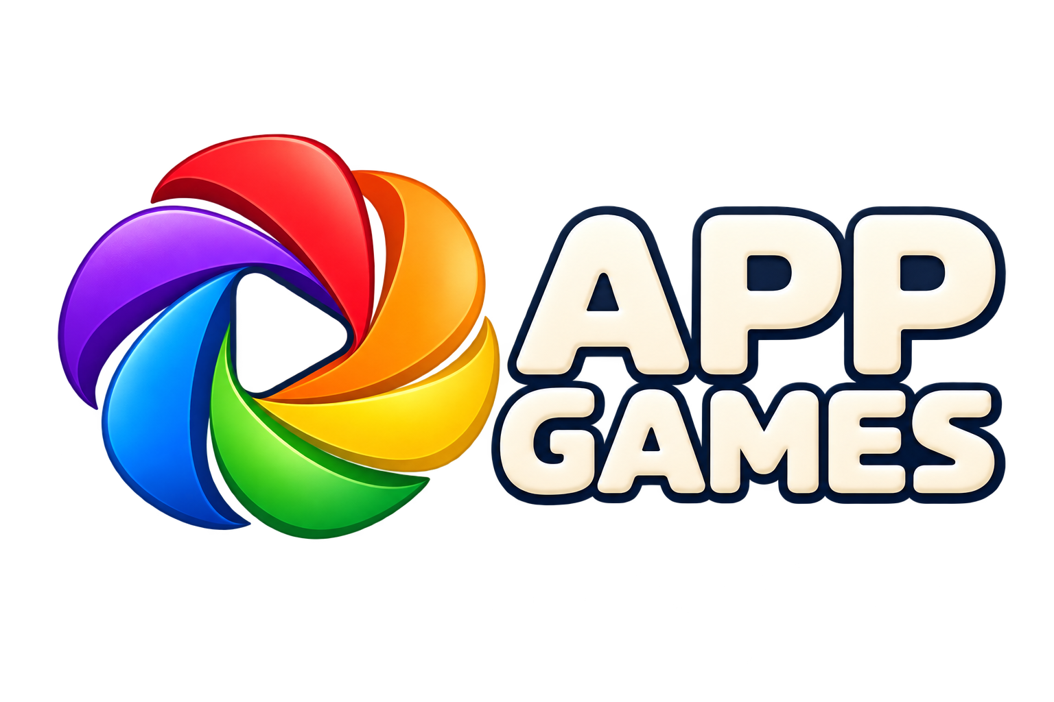 Six colours spiral into the App Games logo